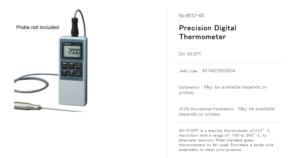 Ichiban Precision Sdn Bhd Sato Sato Precision Digital Thermometer, Accumulated Temperature Meter
